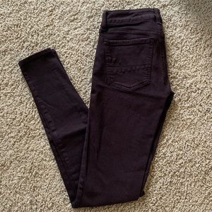 American Eagle burgundy jeggings